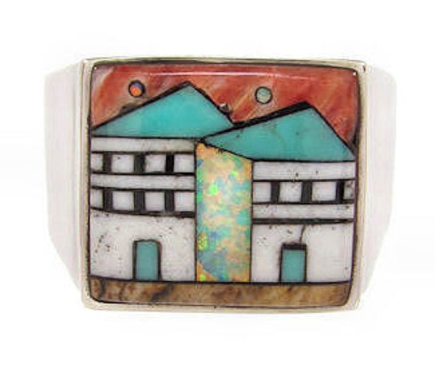 Multicolor Native American Design Jewelry Ring Size 9-3/4 YS66871